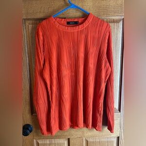 Orange Top XL Zesica Polyester Long Sleeve Pullover